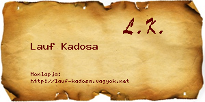 Lauf Kadosa névjegykártya